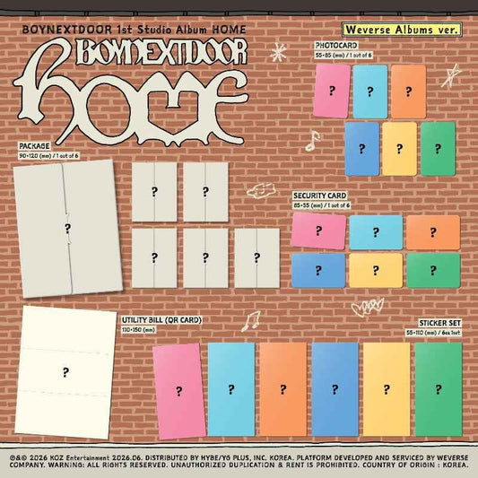 BOYNEXTDOOR 1st Studio Album [HOME] (Weverse Albums Ver.)