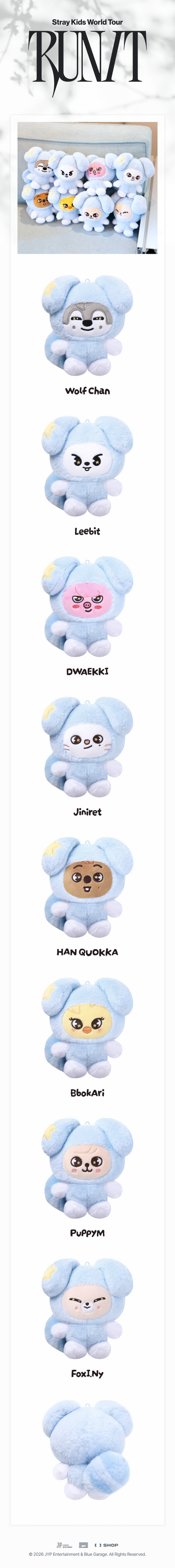 Stray Kids MD [RUN IT] SKZOO PLUSH in TASY