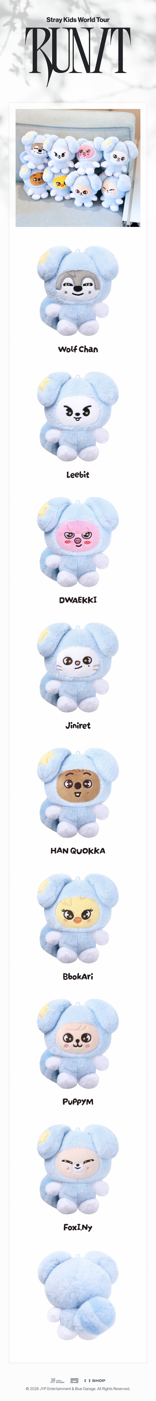 Stray Kids MD [RUN IT] SKZOO PLUSH in TASY