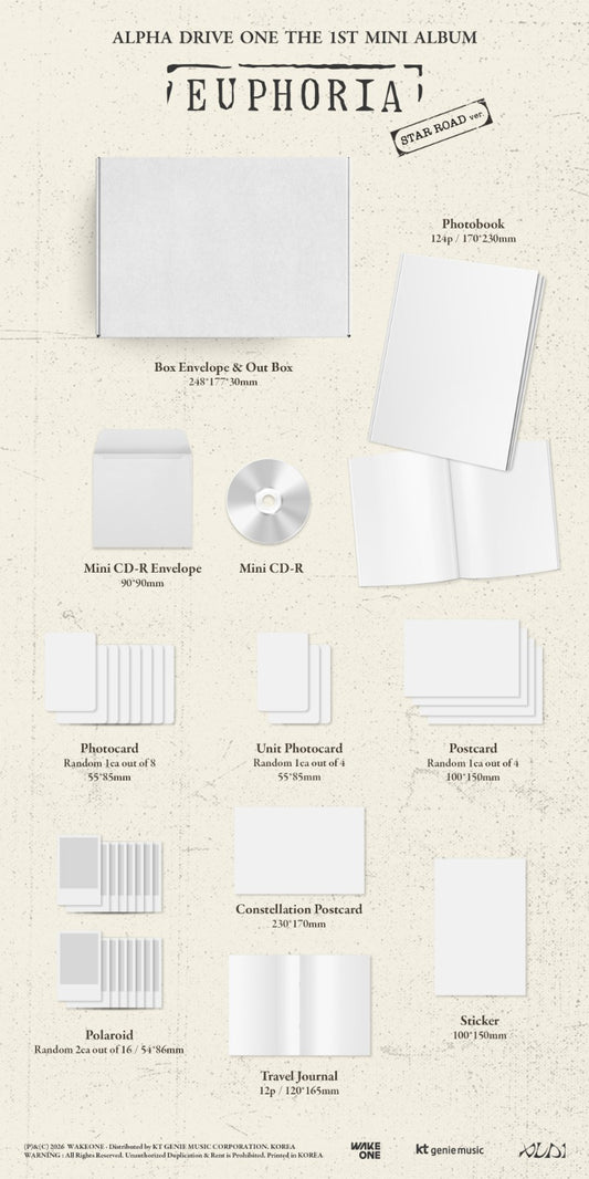 ALPHA DRIVE ONE 1st Mini Album [EUPHORIA] (STAR ROAD Ver.)