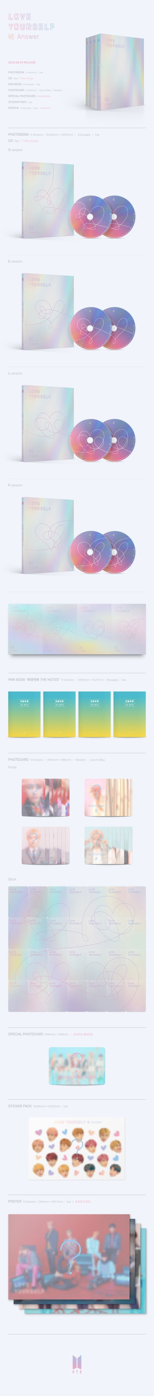 BTS Repackage Album [LOVE YOURSELF 結 'Answer'] - DalkomHarmony
