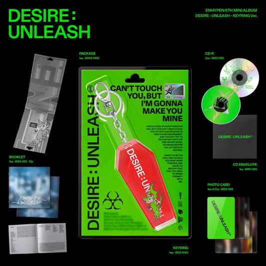 ENHYPEN 6th Mini Album [DESIRE : UNLEASH] (KEYRING Ver.) - DalkomHarmony