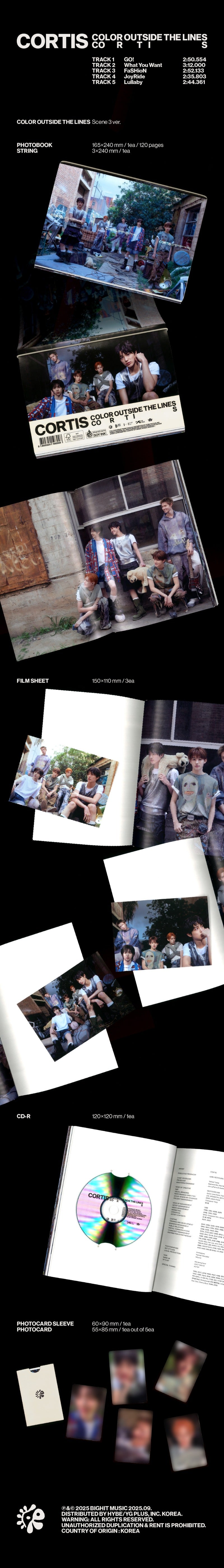 CORTIS 1st EP [COLOR OUTSIDE THE LINES] (Scene 1 Ver. / Scene 2 Ver. / Scene 3 Ver.) - DalkomHarmony