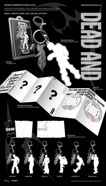 Xdinary Heroes 8th Mini Album [DEAD AND] (Illustration Keyring Ver.) | Random