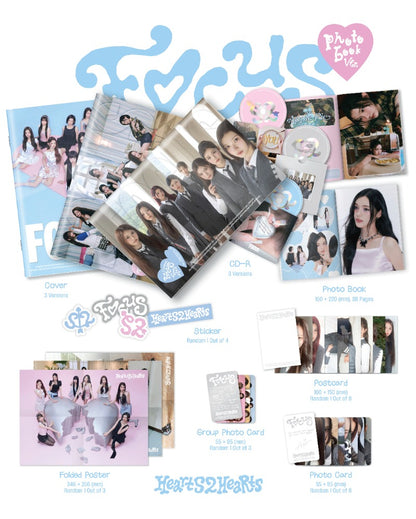 Hearts2Hearts 1st Mini Album [FOCUS] (Photobook Ver.) | Random