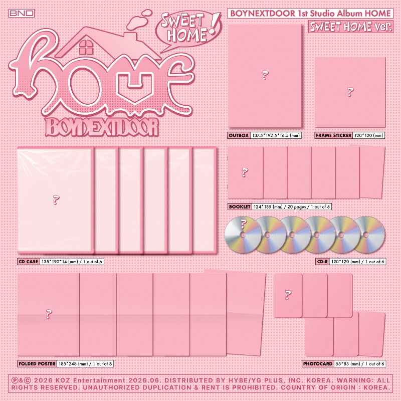 BOYNEXTDOOR 1st Studio Album [HOME] (SWEET HOME Ver.)