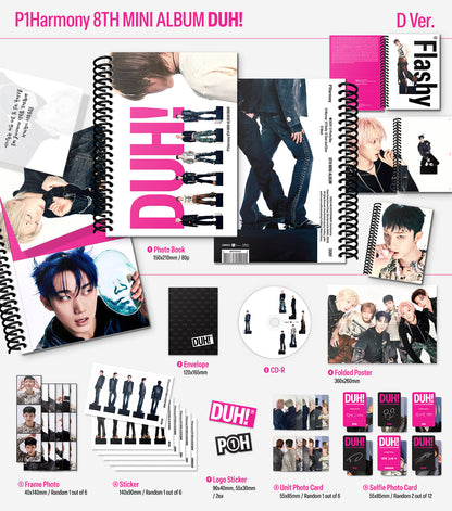 P1Harmony 8th Mini Album [DUH!] (D Ver. / U Ver.) (Random Ver.) - DalkomHarmony